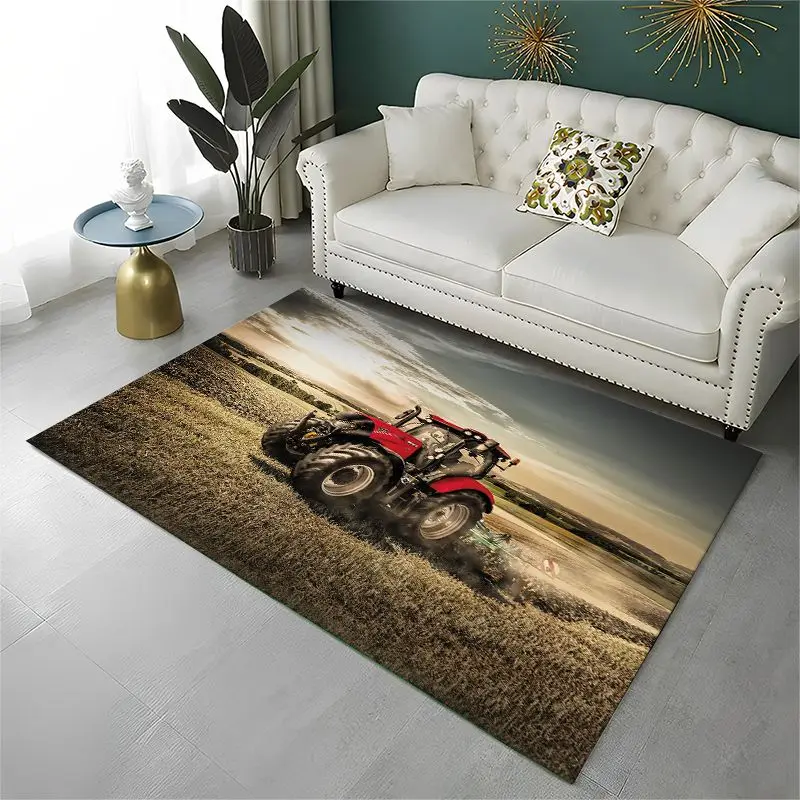 Classic Tractor Car Scenery Large Area Rug Non-slip Durable Carpet for Bedroom Living Room Sofa Doormat Home Decor Floor Mat