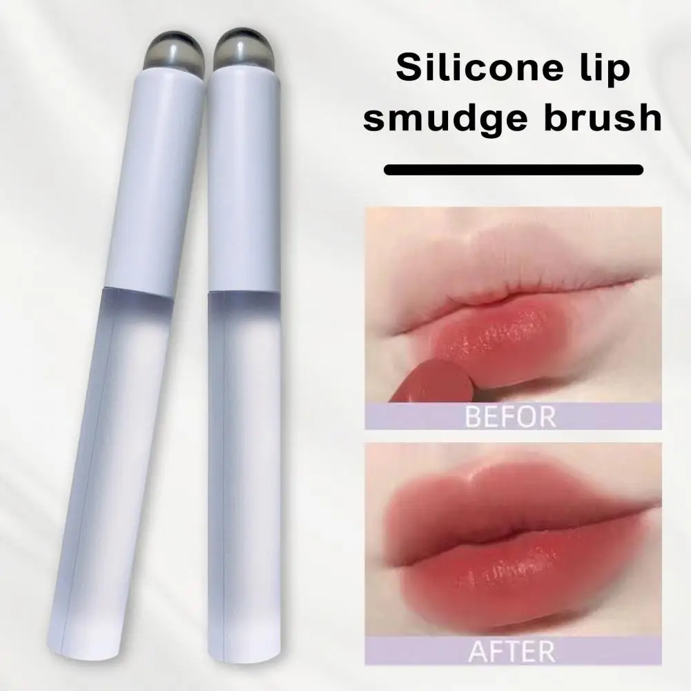 Siliconen Lipborstel Schuine Concealer Make-Up Borstel Tool Draagbare Ronde Kop Als Vingertoppen Q Zachte Lippenstift Borstel Concealer Borstel