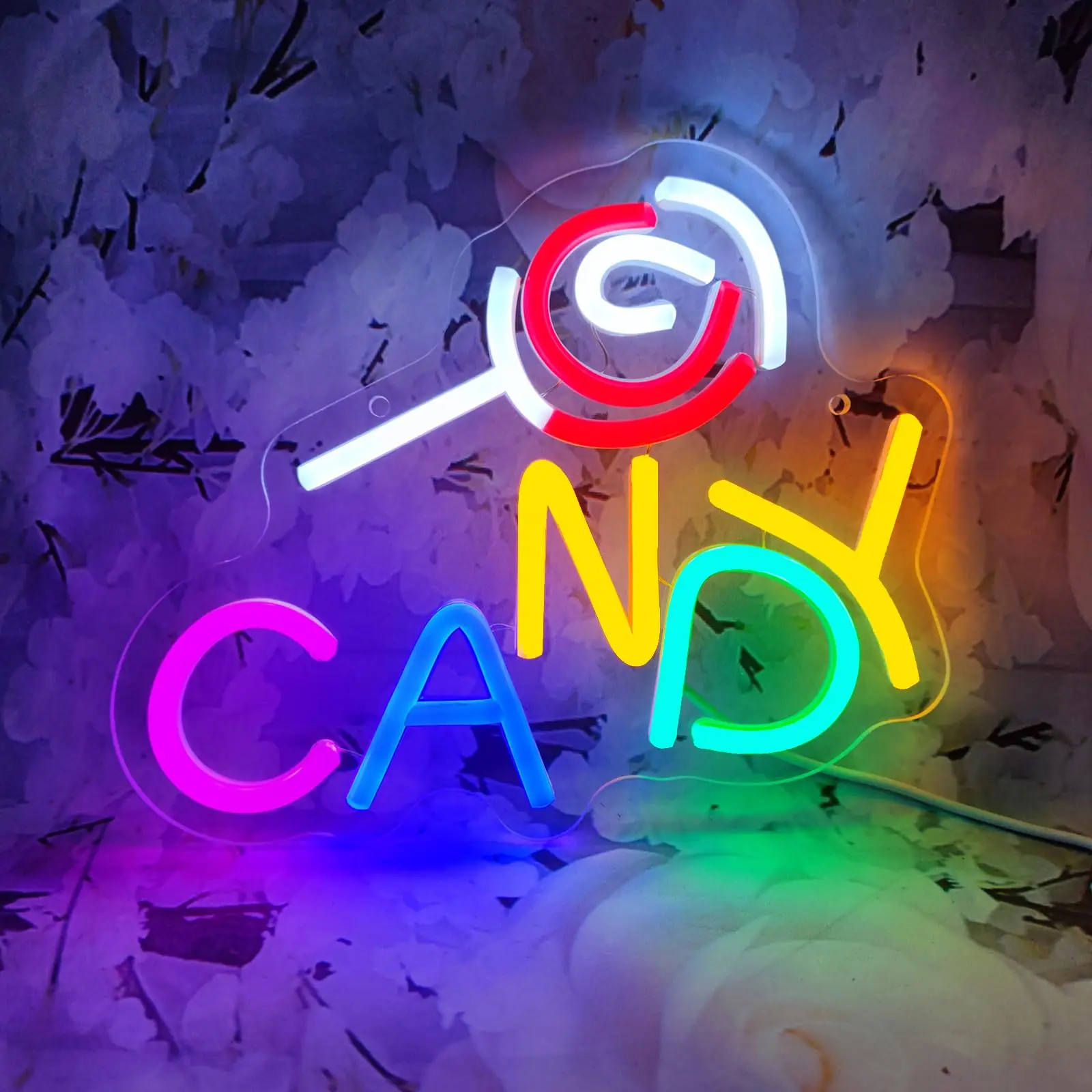 

Candy Neon Sign USB Dimmable LED Neon Light for Candy Bar Candy Shop Snack Sweet Shop Bedroom Birthday Party Decoration