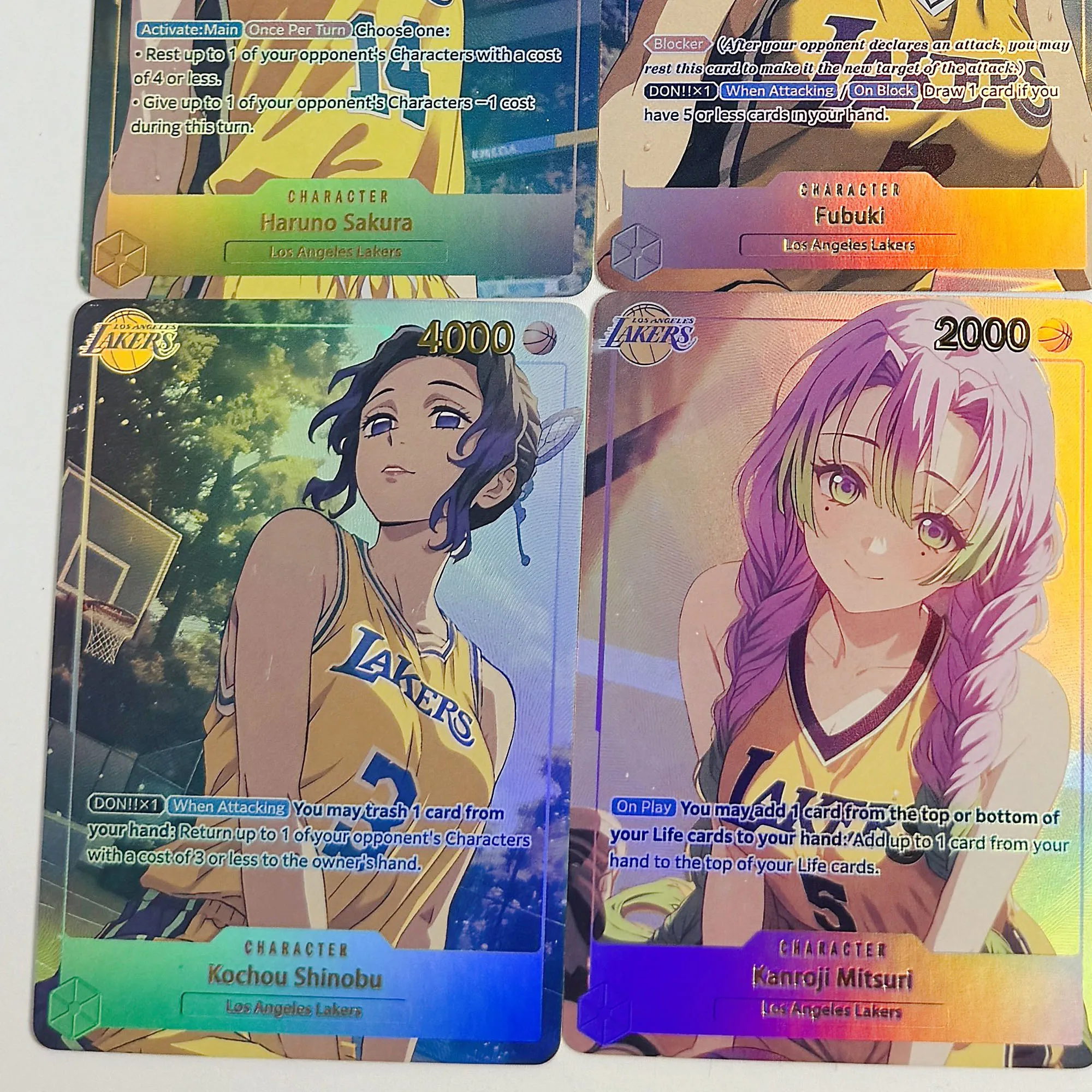 9 Pz/set Fai Da Te Nami Hancock Cosplay Acg Collezione di Carta Stampa A Caldo Rifrazione Colore Flash Haruno Sakura Anime Carte Regalo Giocattoli