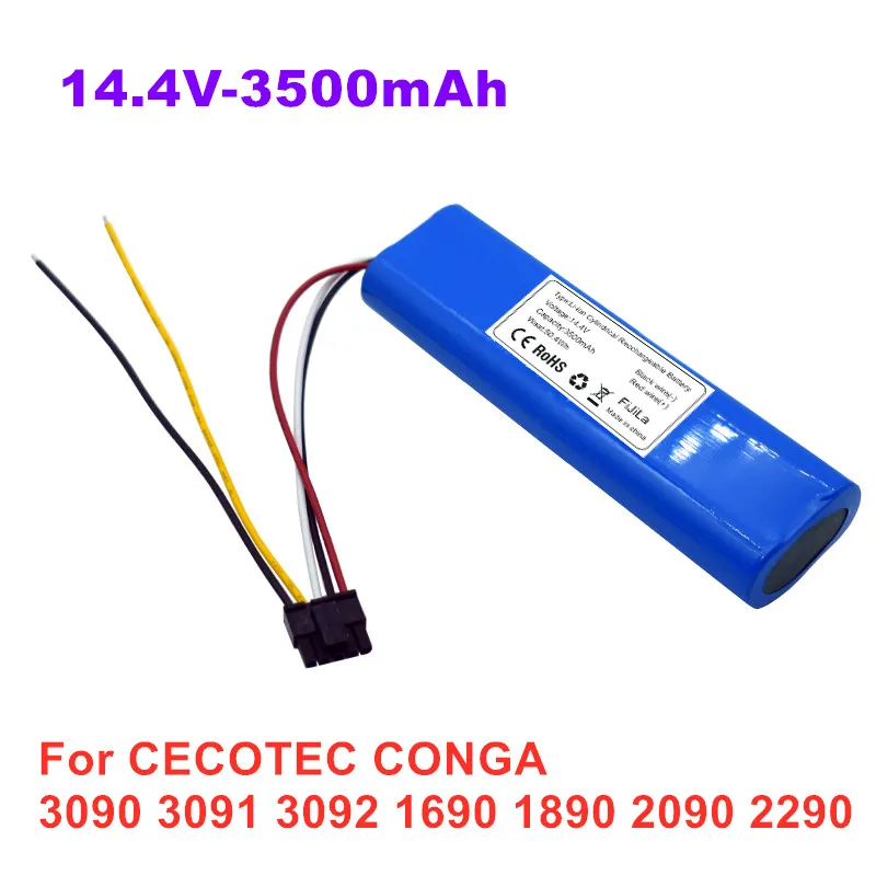 14,4 V 3500mAh Li-Ionen-Akku für Cecotec Conga Roboter-Staubsauger