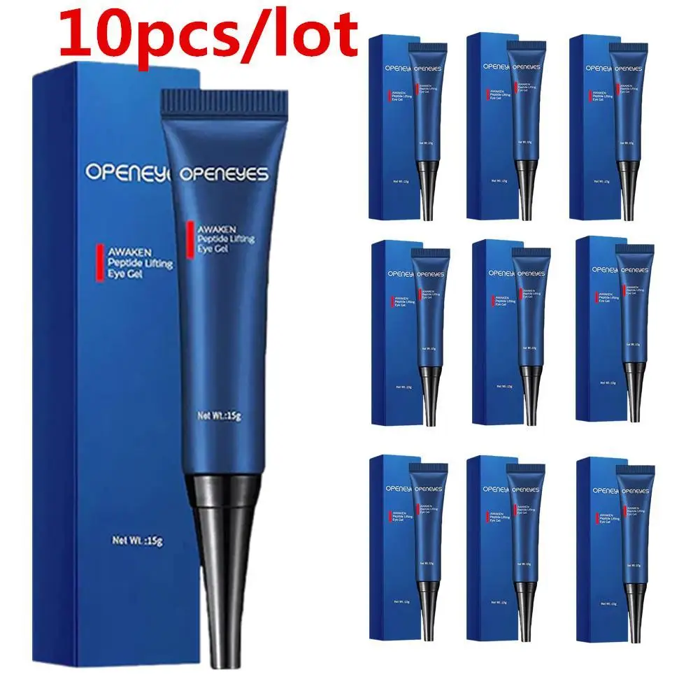 10 Pcs Peptide Men Eye Cream depolling Eye Gel riduce l'aspetto linee sottili crema per gli occhi al retinolo antietà rimuovi le borse per gli occhi