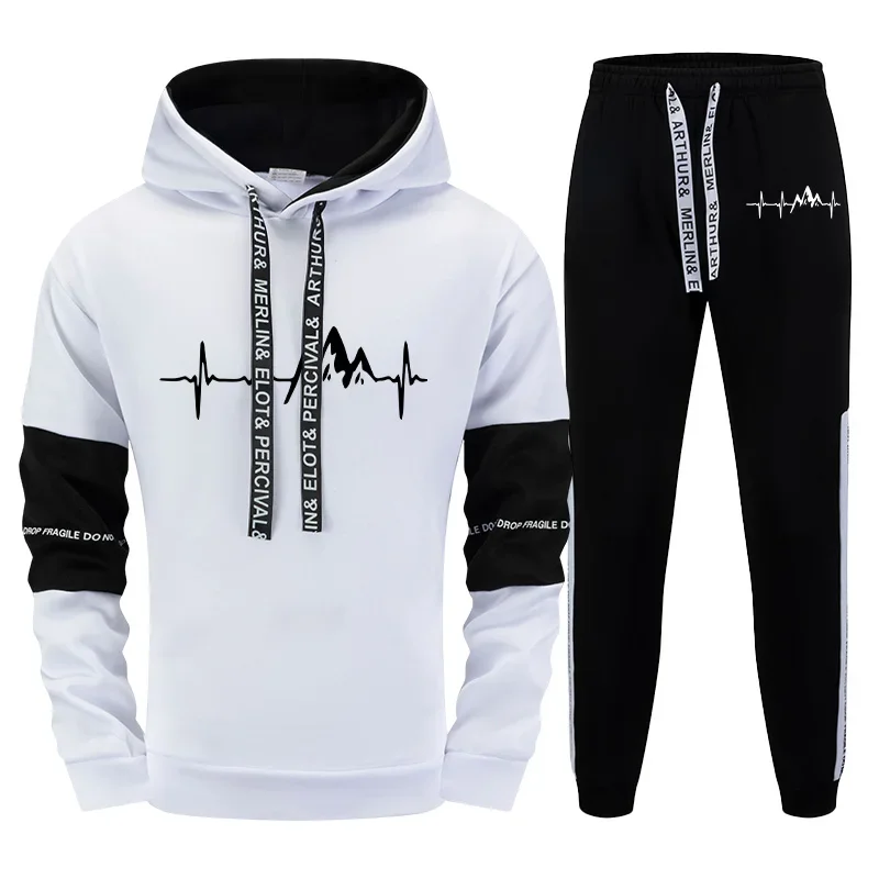 

Autumn Winter Hot Sale Casual Men's Tracksuit Hooded Outdoor Daily Sports Single Piece Sweatshirt And Sweatpants Comfort Quality