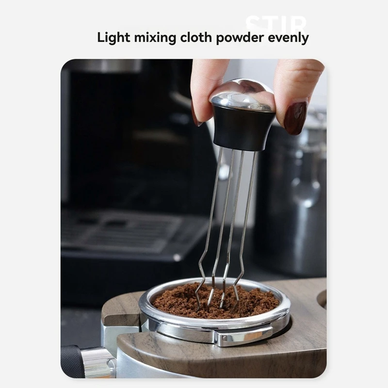 A44F-игла для кофейного порошка из нержавеющей стали, мешалка для кофе, ручной венчик для кофе, инструмент для раздачи эспрессо для кафе, кухни