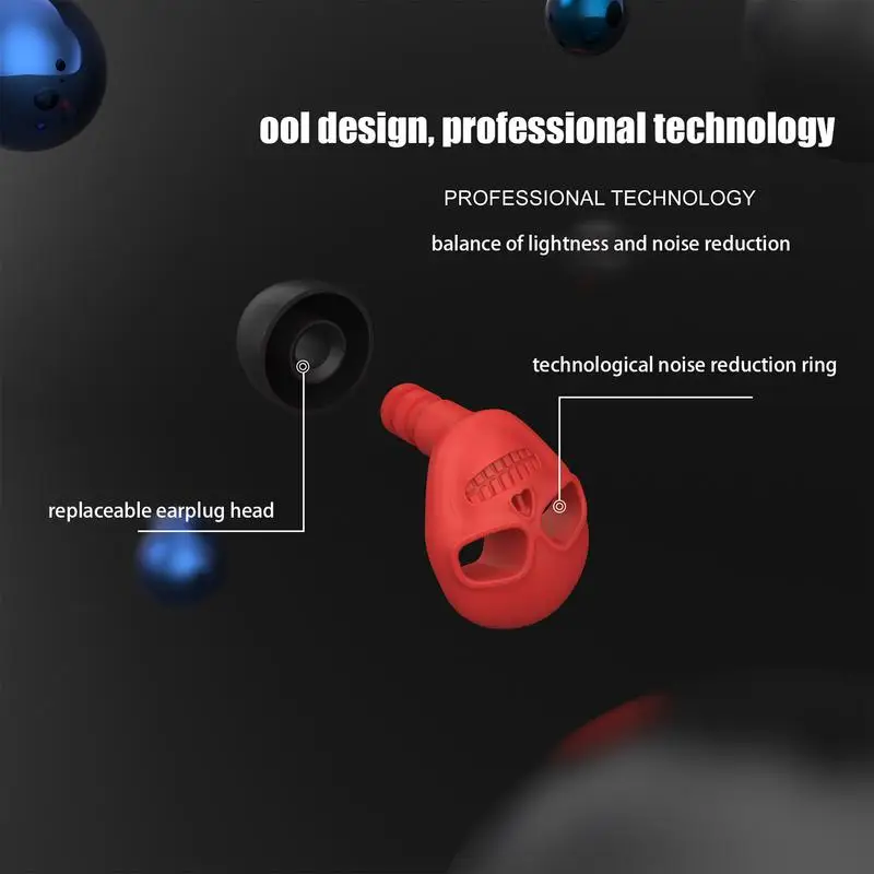 Imagem -02 - Tampões de Silicone para Dormir Design do Crânio Tampões de Ouvido para Concentração Proteção Auditiva Tampões de Ouvido para Concerto