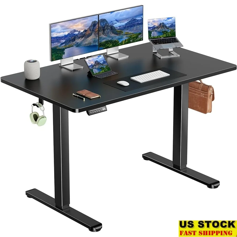 

Электрический стоячий стол с регулируемой высотой, игровой компьютерный стол с прочной стальной конструкцией и цельным настольным офисом