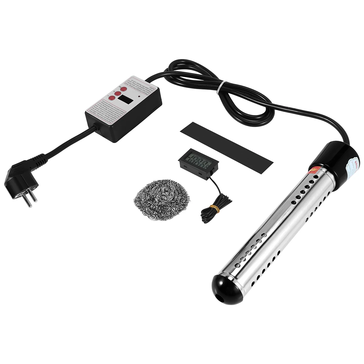 HOT 2500W Immersion Heater, Pool Heater Automatic Timer, Safe Pool Heating Immersion Heater, Perfect for Home Eu Plug