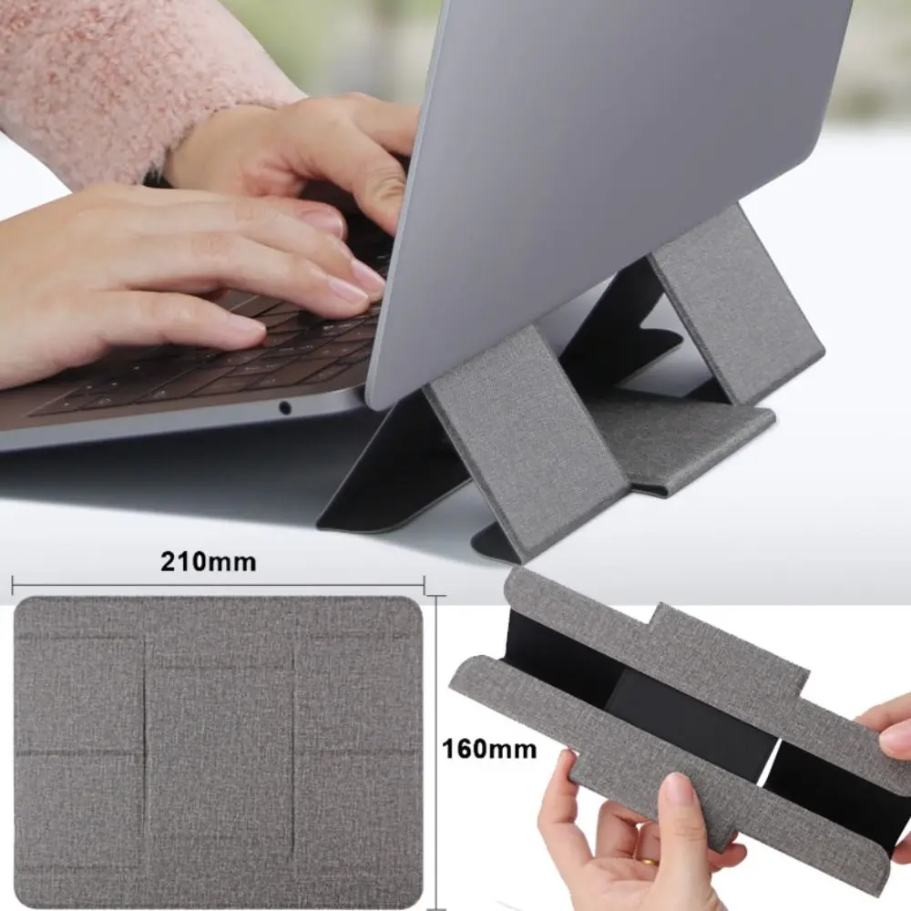 New PU Foldable Tablet PU Stand Adjustable Foldable Laptop Holder Mount Accessories Computer Tablets Bracket