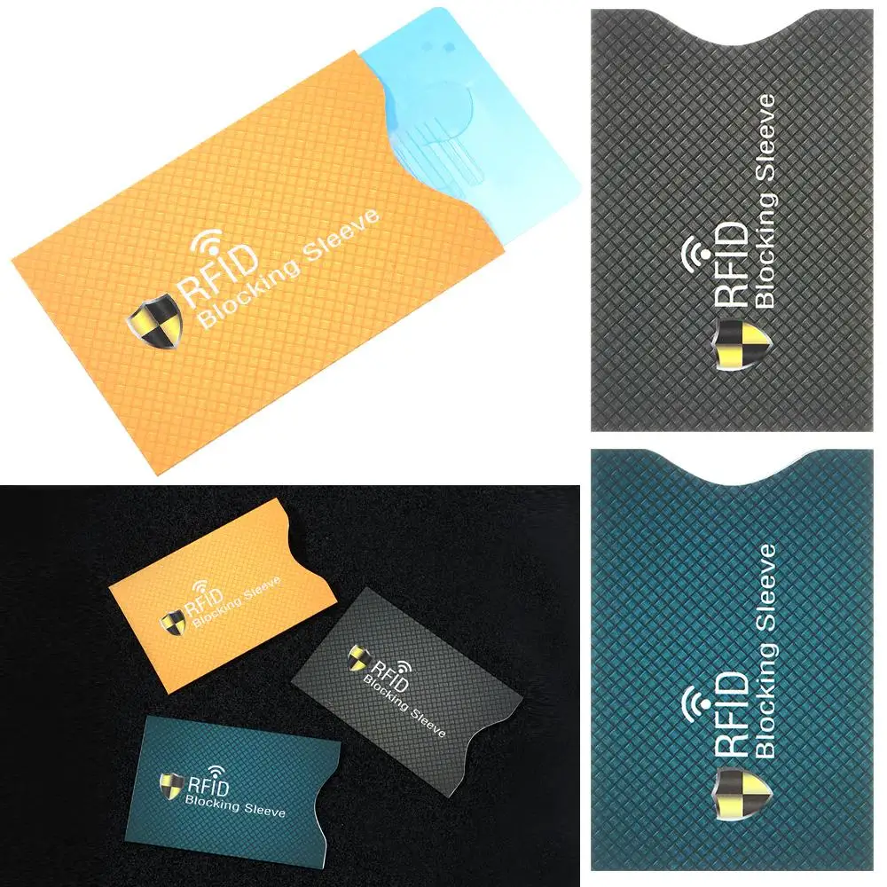 5PCS Reader Bank Credit Cards Aluminium Card Holder RFID Blocking Sleeve Wallet Protect Case Cover