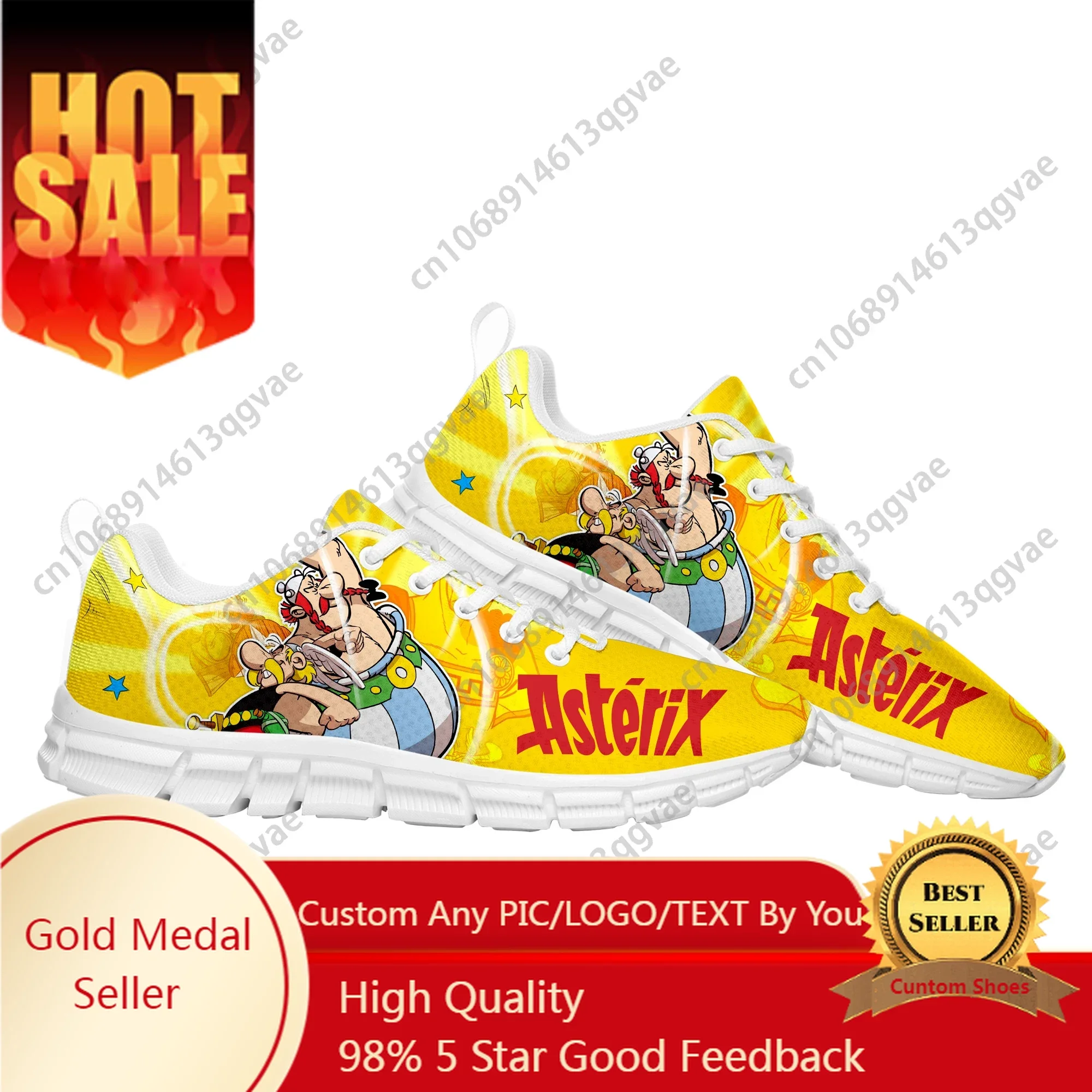 Asterix Adventure Obelix Sports Shoes Mens Womens Teenager Kids Children Sneakers High Quality Manga Comics Sneaker Custom Shoe