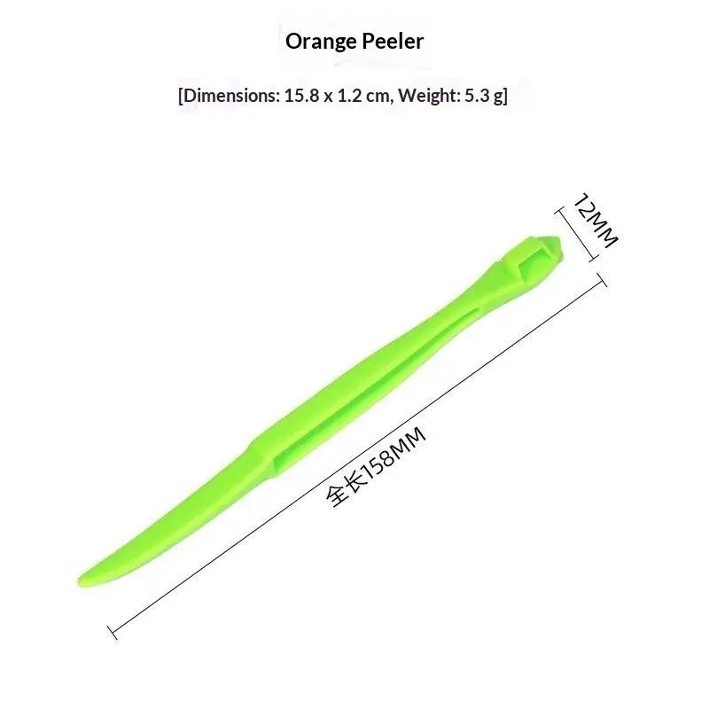2Pcs Plastic Orange Peeler Long Handle Fruit Skin Remover Citrus Peeling Tools For Grapefruit Lemon Kiwi Mango Carrot Cucumber