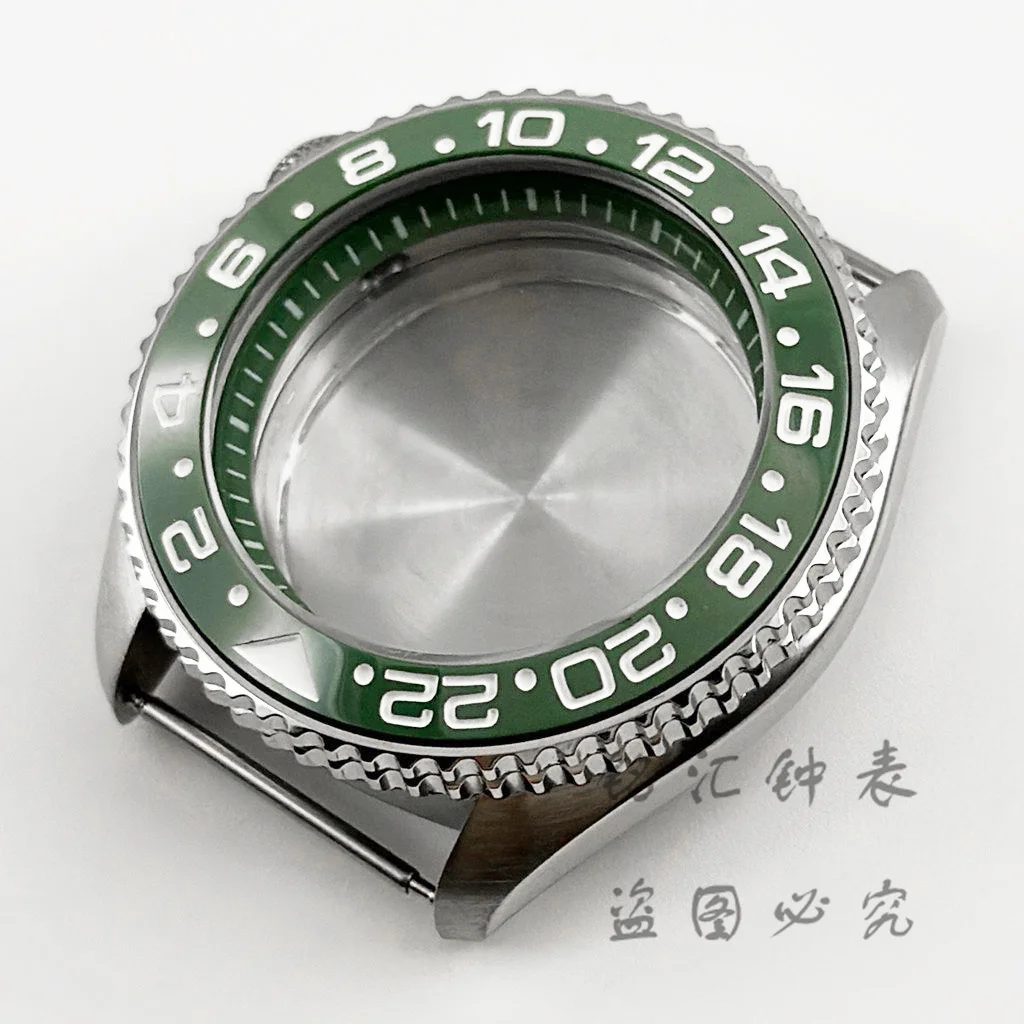 Green Ring 42mm Watch Case With Sloping Bezel For NH34 NH35 NH36 NH38 NH70 Movement 28.5mm Dial Mods 007 009 Case