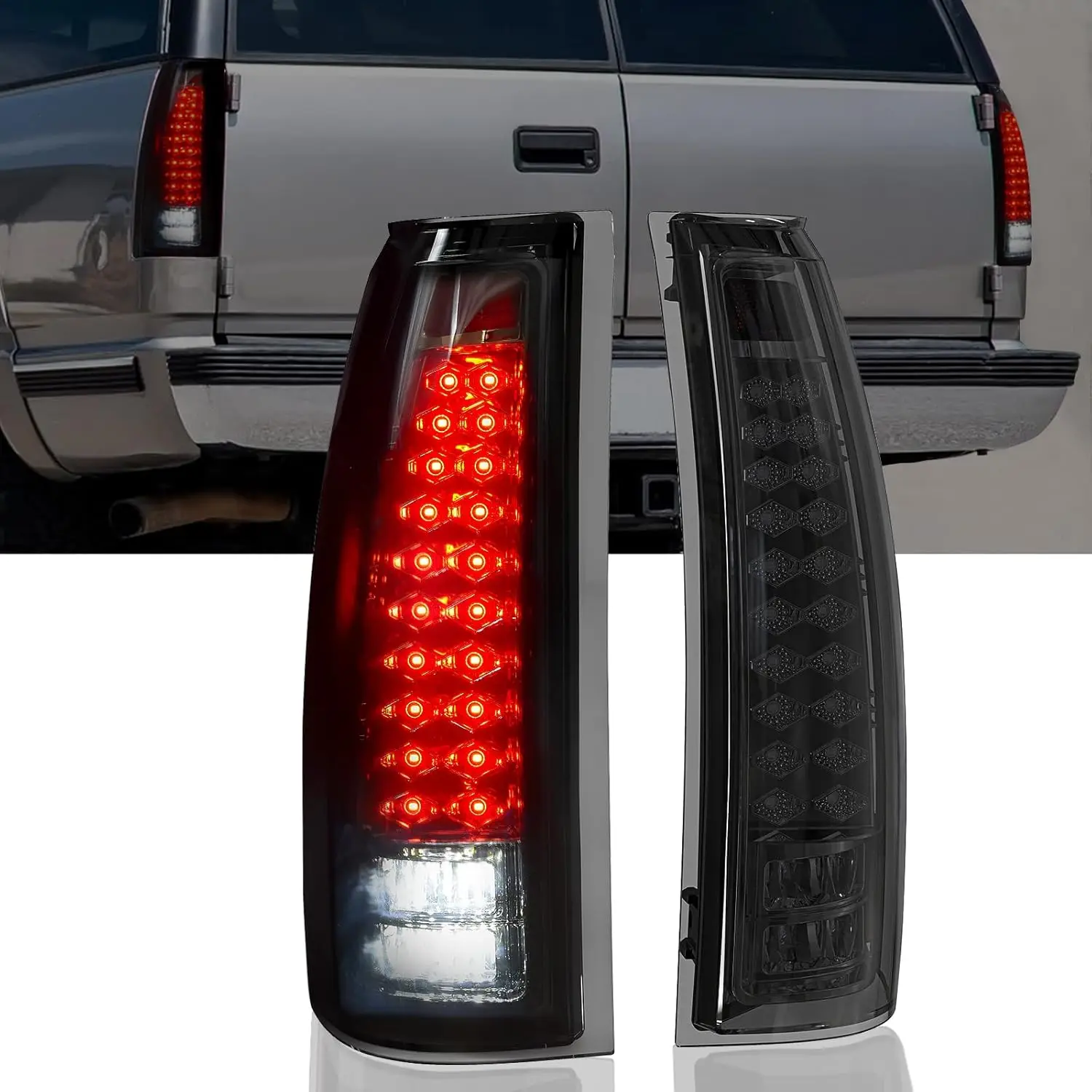 

LED Tail Lights for Chevy GMC 1988-1999 C/K Pickup Truck Silverado Suburban Sierra Tahoe Yukon Turn Signal Brake Reverse Light