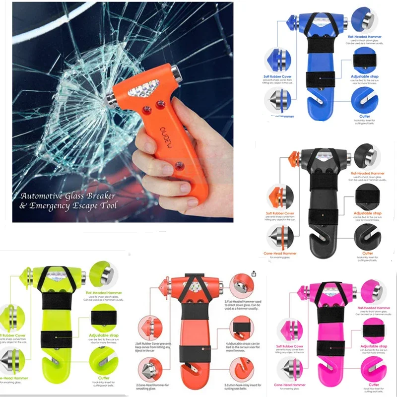 Multi-Function Hammer Two-In-One Safety Hammer Rescue Hammer Car Escape Hammer Window Breaker Vehicle Emergency Tool