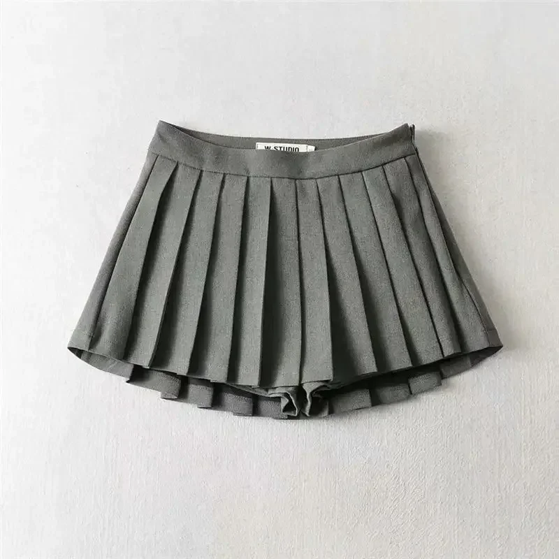 Summer High Waist Skirts Womens Sexy Mini Skirts Vintage Pleated Skirt Korean Tennis Skirts Short White Black