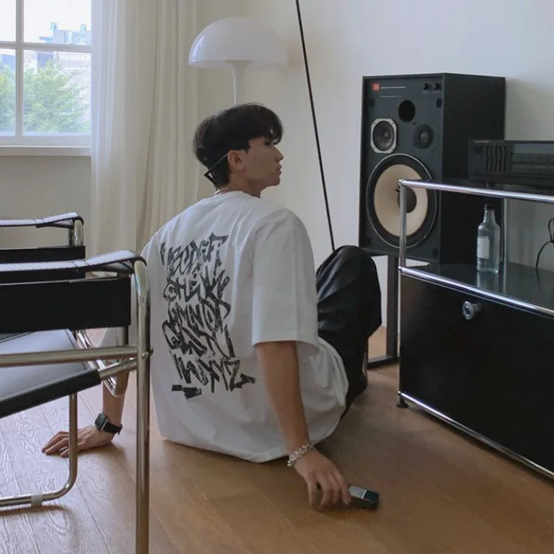 

Couples T Shirts Men T-Shirts Cotton Oversized men clothing Oversize Streetwear Harajuku Women cotton T Shirt