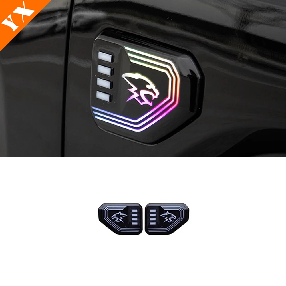 

For BYD Leopard 5 Accessories 2024 2025 2026 Car LED Leaf Panel, Automotive Side Decorative Lights, Illuminated Car Logo