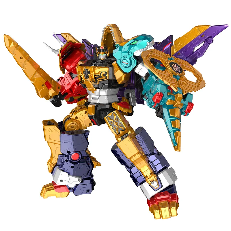 Nuevo Mini Force 8 guerrero dinoide Tiranosaurio Rex Battle King transformador combinado Mecha Robot figuras de acción juguetes de deformación