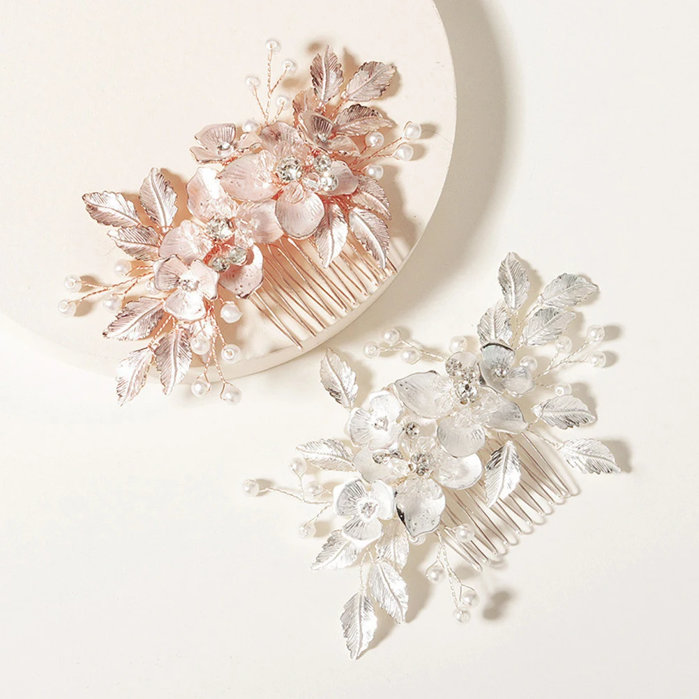 

Elegant Rhinestone Hair Comb Wedding Bride Alloy Comb Bridal Accessories For Party Festival Dance Photography