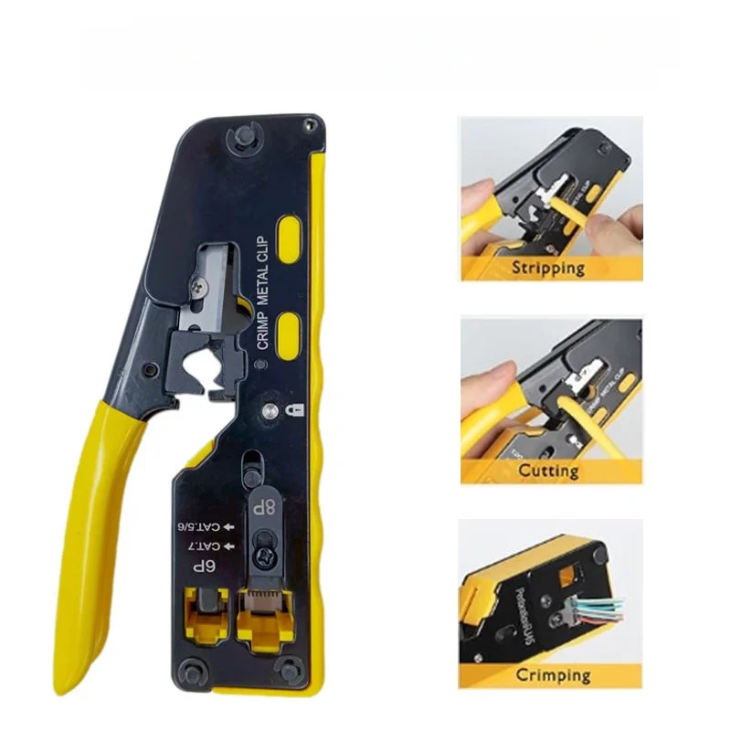 Passaggio di rete del cavo LAN Ethernet 8P8C CAT5 Cat5e Cat6 RJ45 tramite connettore Cat6