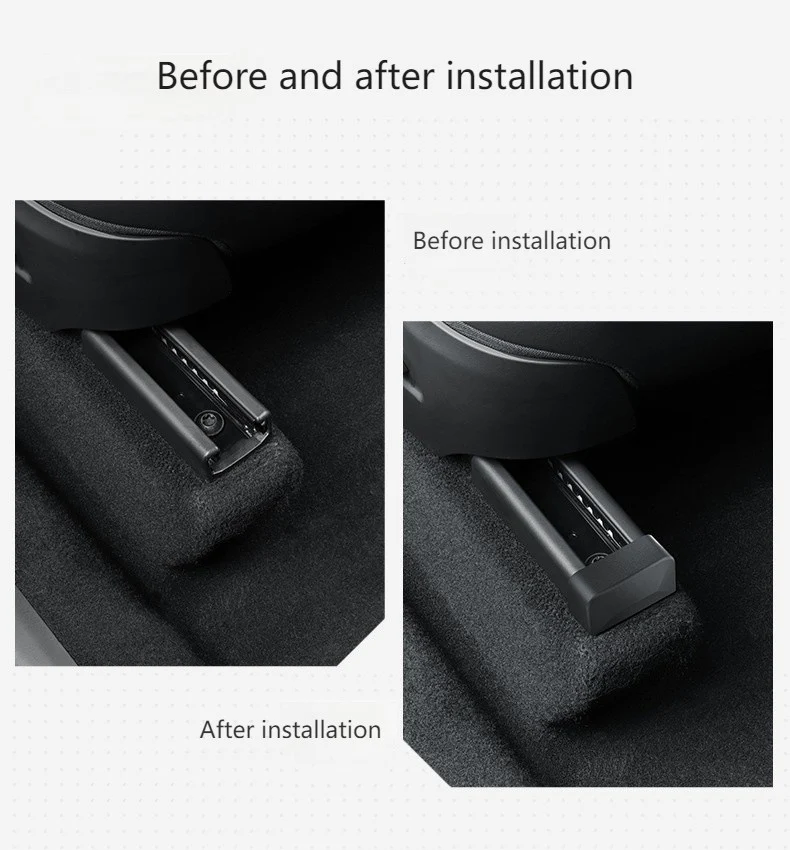 For Tesla Model Y Juniper 2025 4pcs Seat Rail Cover Protector Front Rear End Pieces Backseat Slide Protection Anti-collision Pad