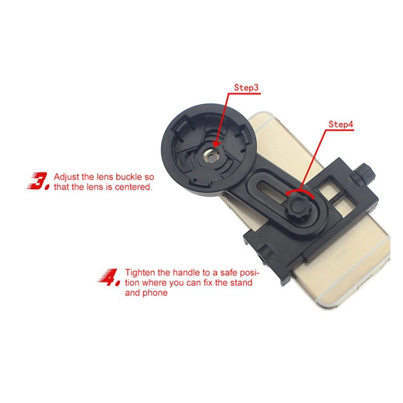 Accesorios para telescopio de binoculares, adaptador de conector, Clip compatible con soporte para teléfono móvil para observación de soporte Binocular