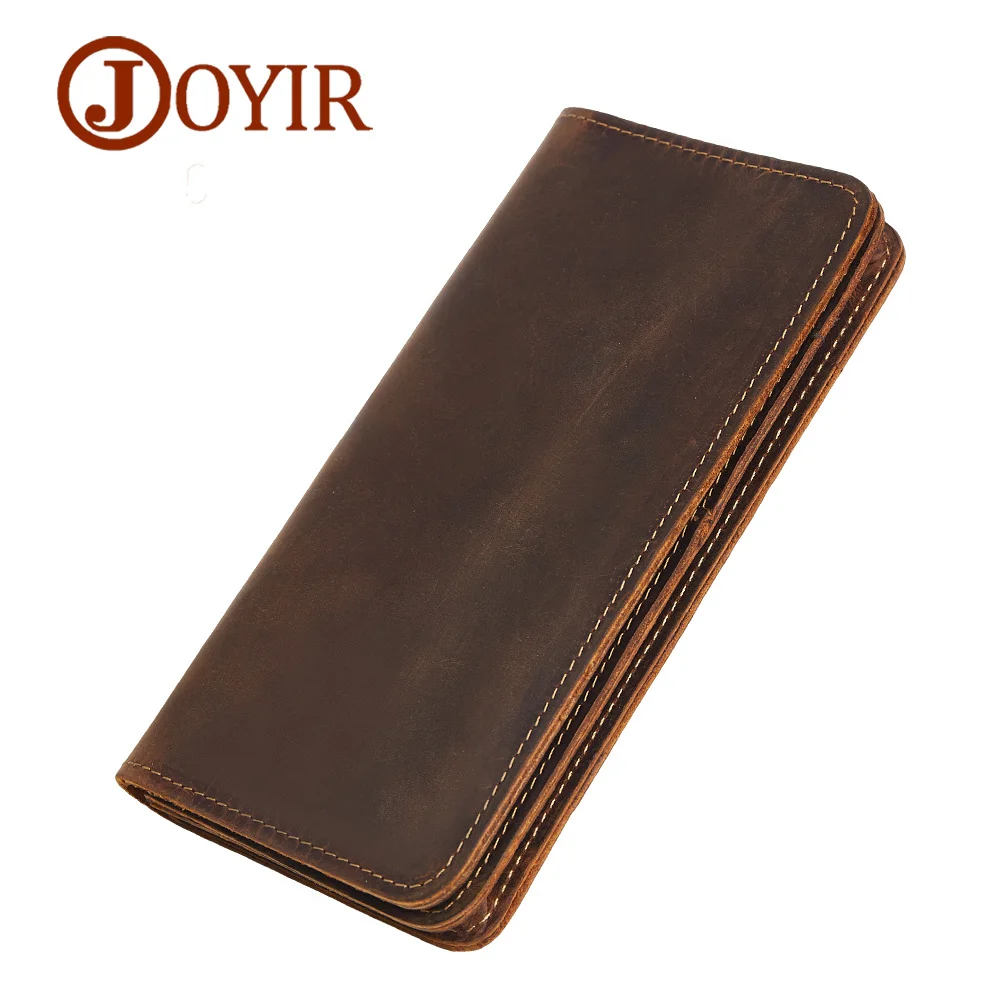 New Men Wallets Vintage Cow Crazy Horse Luxury Leather Good Manual Male Purse Carteira Masculina Original For Gift