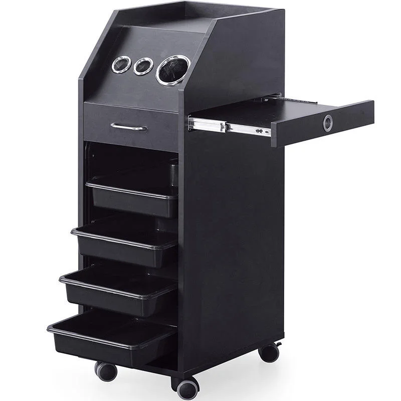Wholesale Price Beauty Salon Trolley Black Modern Beauty Trolley Hairdressing Cart Hairdressing matrix Hair Salon Trolley