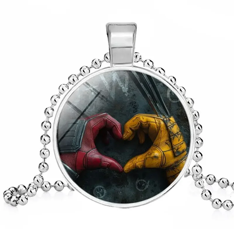 Hot Movie Deadpool & Wolverine Peripheral Series Necklace Cartoon Clavicle Chain Fashion Retro Pendant Gifts Decorated Clothing