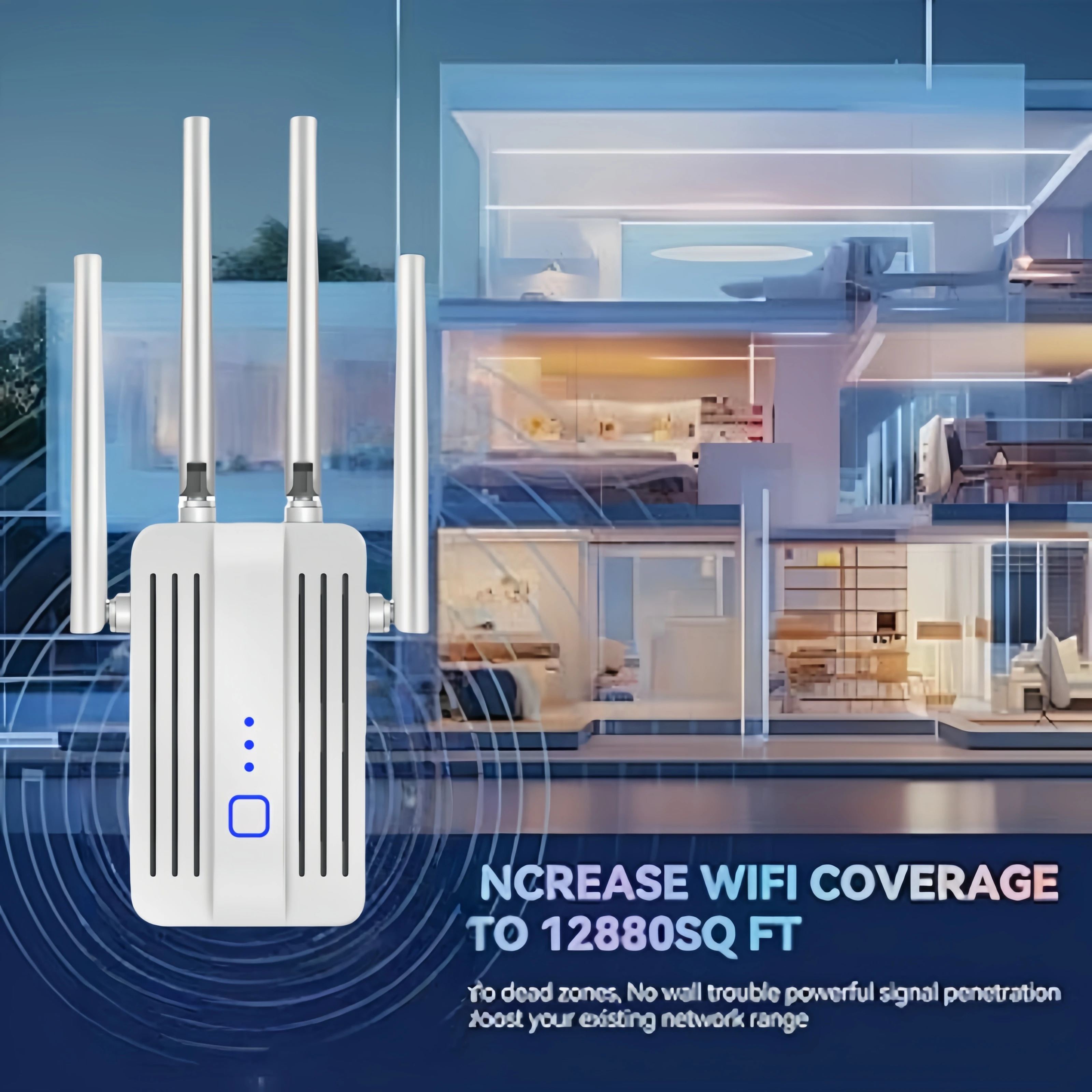 300Mbps 2.4G WiFi Repeater Signal Extender Router 802.11.ac Internet Long Range Wireless Wi-Fi Extender Amplifier WIFI Booster