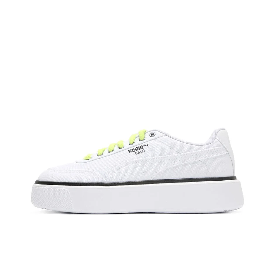 PUMA Oslo Maja Summer Synthetic Leather Comfortable Low top Skateboard Shoes Women's White 375058-01