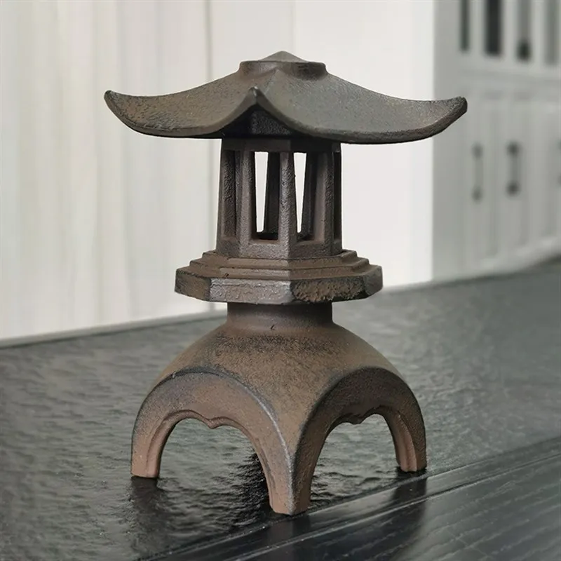 Antique palace lamp wrought iron candlestick, traditional decoration simulation nostalgic cast iron building retro Chang'an lamp