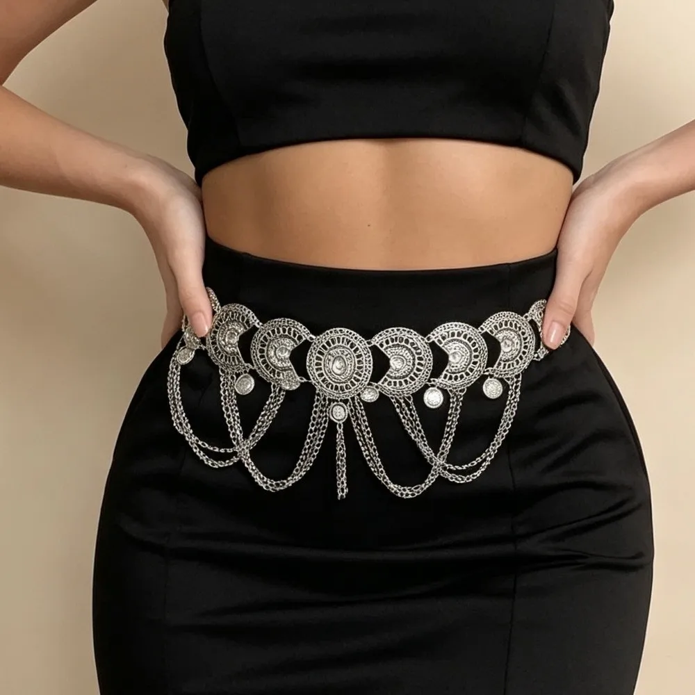 Belt Vintage Belly Dance Scarf Creative Bohemia Waist Chain Ethnic Tassel Belly Chain Dress Accessories