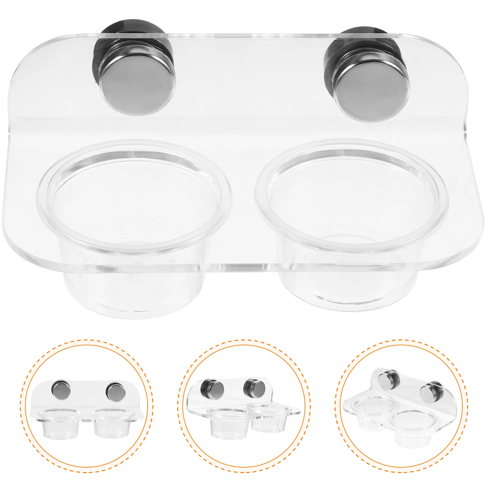

1 set 1 Set Magnetic Reptile Feeder Gecko Food Cup Water Bowl For Lizard Scorpion Tortoise Snake Transparent Durable Easy Clean