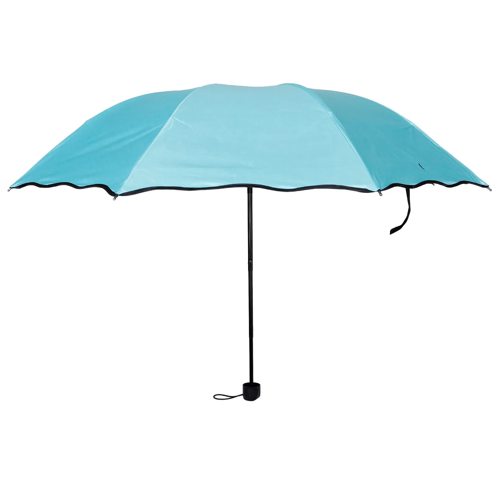 Portable Fold Umbrella For Umbrella For Travel Sun Mint Green Foldable Compact Color Changing