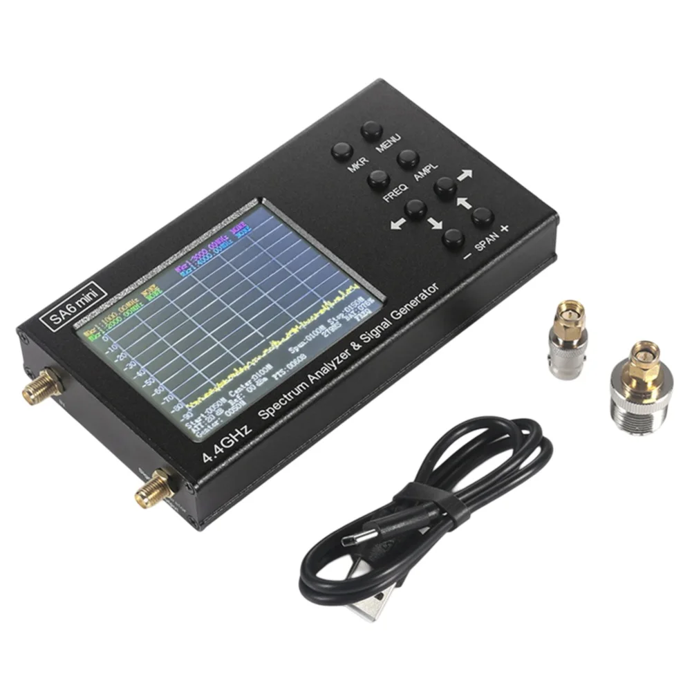 SA6 for Mini For Spectrum Analyzer with 35MHz-4400MHz Frequency Range and 75dB Dynamic Range for Accurate RF Signal Evaluation