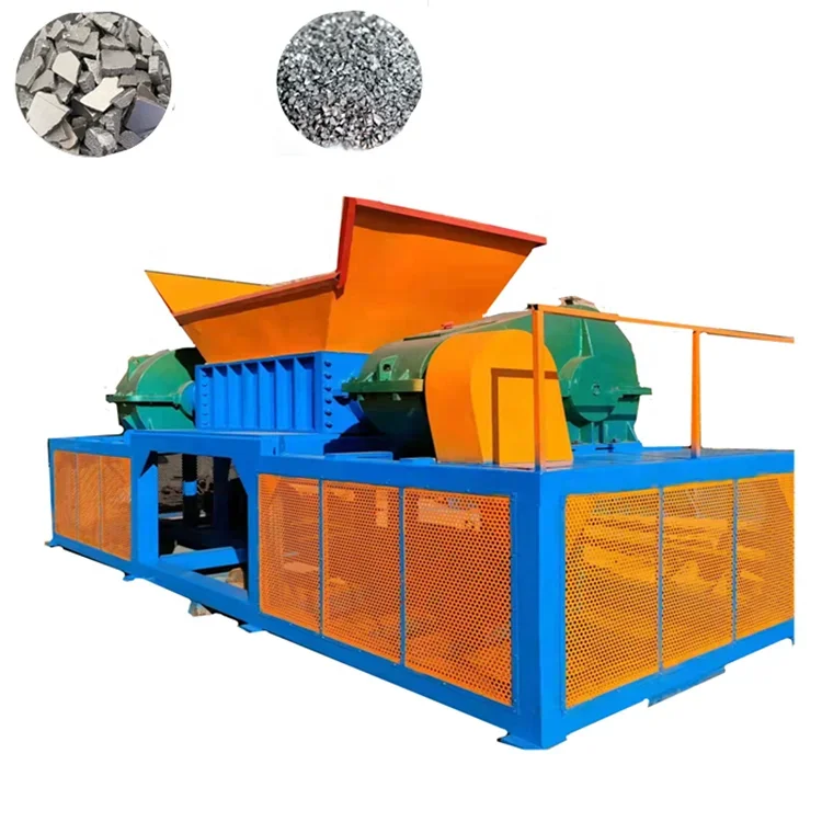 Factory directly sale machine waste plastic crusher metal double shaft shredder on sale