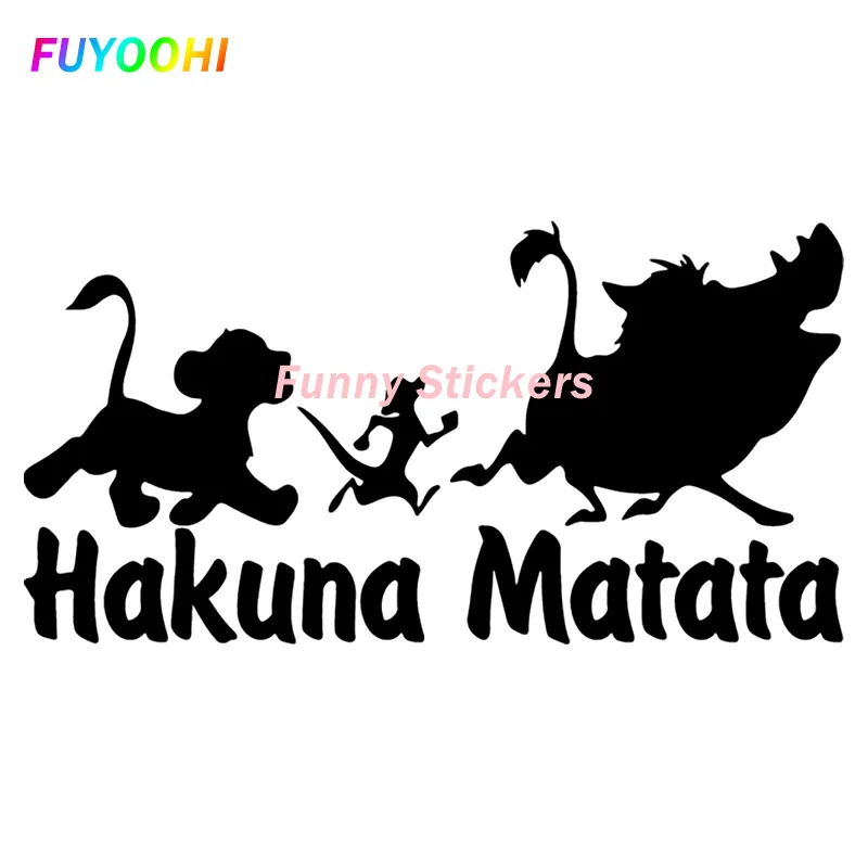 S51594 Various Sizes/Colors Car Stickers Vinyl Decal Hakuna Matata Animal Motorcycle Decorative Accessories