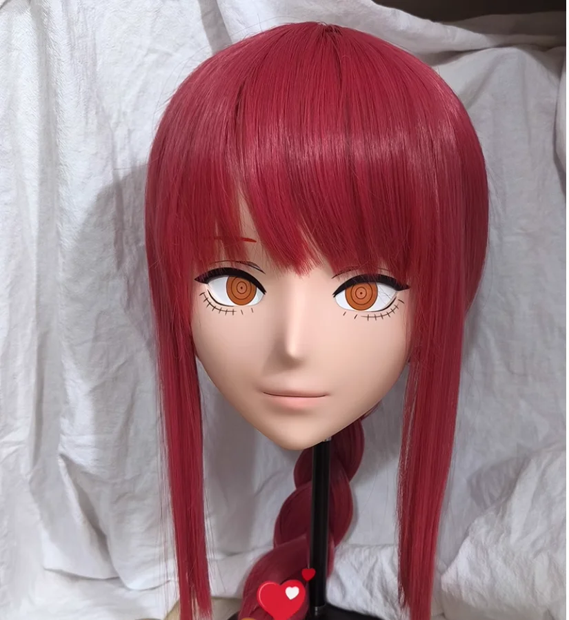 

(GLb0333) Настроить персонаж для девочек, смола, половина головы, кроссдресс, косплей, японское аниме, роль, маска кигуруми с глазами и париком