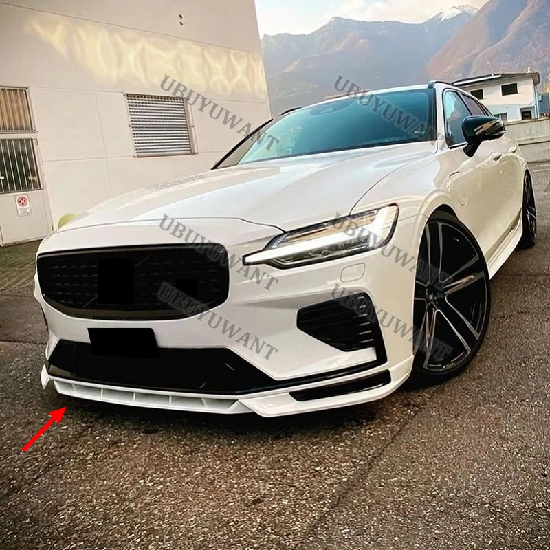 3 Pcs For Volvo NEW S60 V60 (Only For SPORT Style) 2020-2025 Front Chin Spoiler Bumper Splitters Front Lip Body Kits view 5