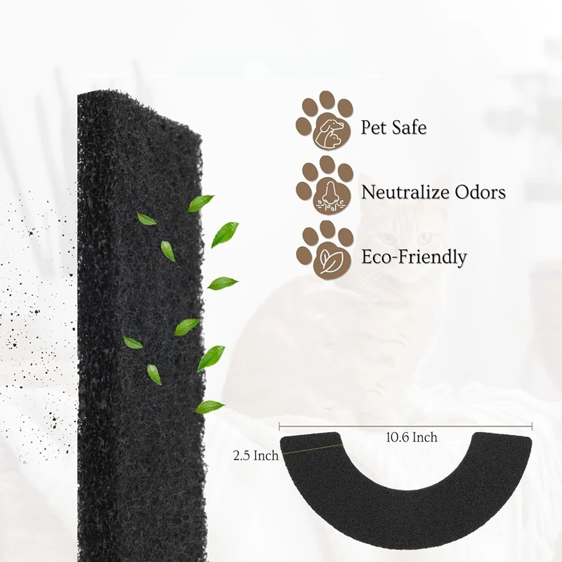 Filter Accessories For Litter-Robot 4 - Activated Carbon Filters For Litter Box, Charcoal Filters For Cat Litter 6Pcs