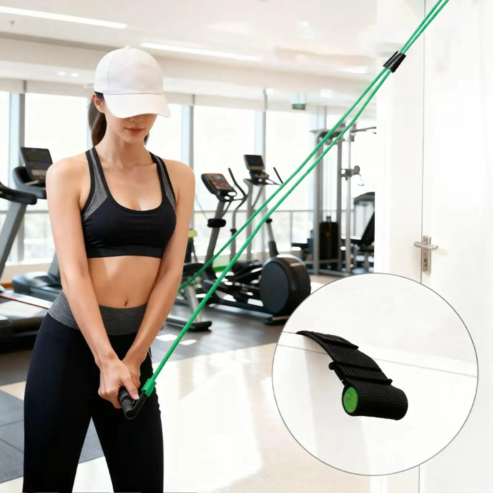 

Golf Trainer Sports Fitness Exercise Rope Pull Trainer Swing Cord For Backyard Garage Indoor Outdoor