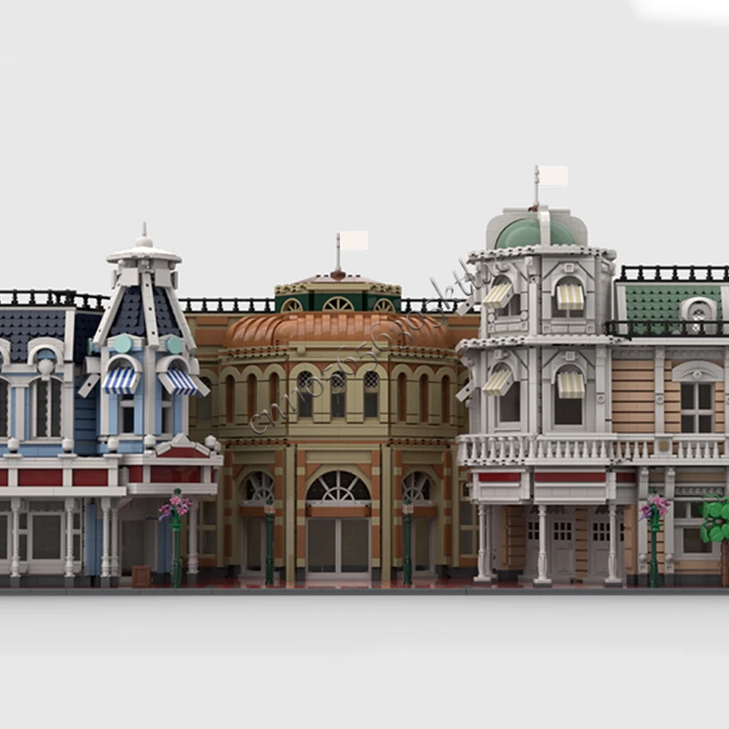 2516 pezzi City Street Scene Center Street Emporium MOC Personalizza blocchi modulari design mattoni regali giocattolo per le vacanze fai da te