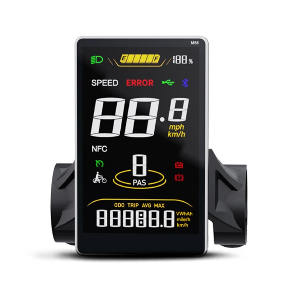 

36V48V Compatible Ebike LCD Display 3.8-inch Vertical Screen Adjustable Backlight 1-5 Password Protection For Urban Commuting