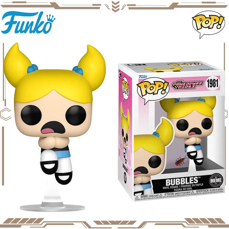 

Funko POP Original The Powerpuff Girls Season Bubbles 1981 Action Figure Toys for Boys Girls Gift Collectible Model Ornaments