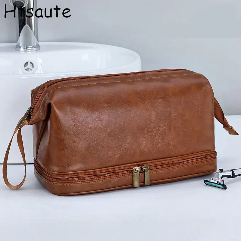 

Portable Large Capacity PU Checkered Makeup Brush Storage Bag Handheld Cosmetic Artist Portable Makeup Bags Elegant Pattern