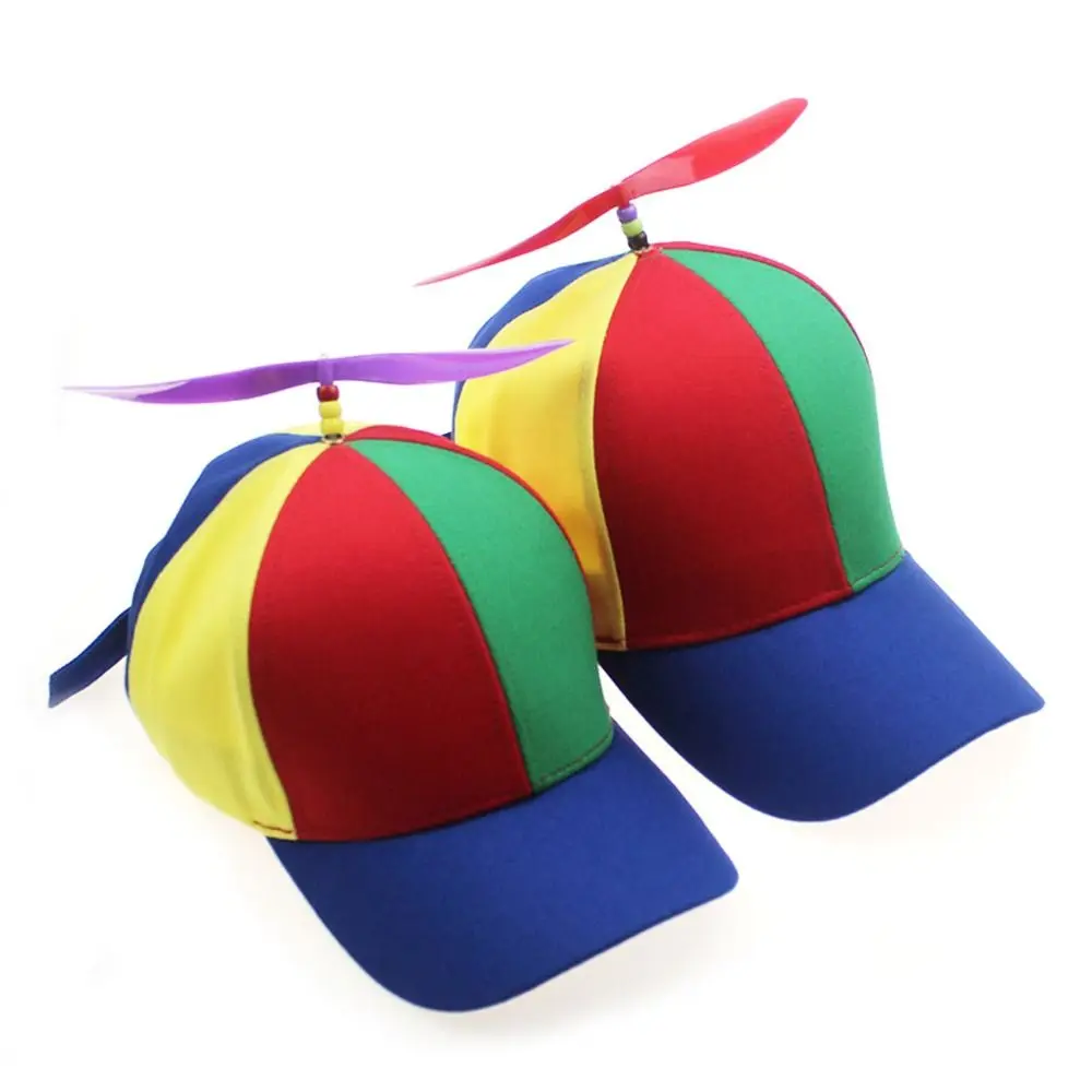 Fashion Rainbow Baseball Cap Bamboo Dragonfly Funny Snapback Hat Helicopter Propeller Sun Cap Men Women