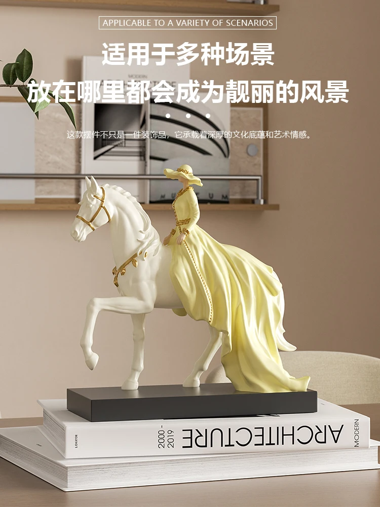 ornements-artistiques-sculpture-sens-de-luxe-decoration-de-la-maison-salon-cheval-decoration-accessoires-de-bureau-bureau-ornement-jaune