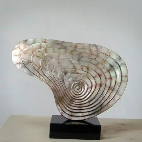 *&z Custom Abstract Resin Sculpture Unique Spiral Design Waterproof Hand-painted Spaceman Style for Desktop Interior~.