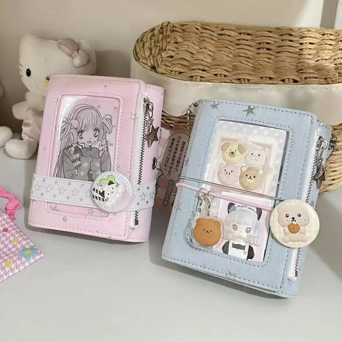 Minimal Denim Starry Sky M5 Loose-Leaf Notebook Clear Window Ita Cover Detachable Refillable Journal Portable Daily Planner